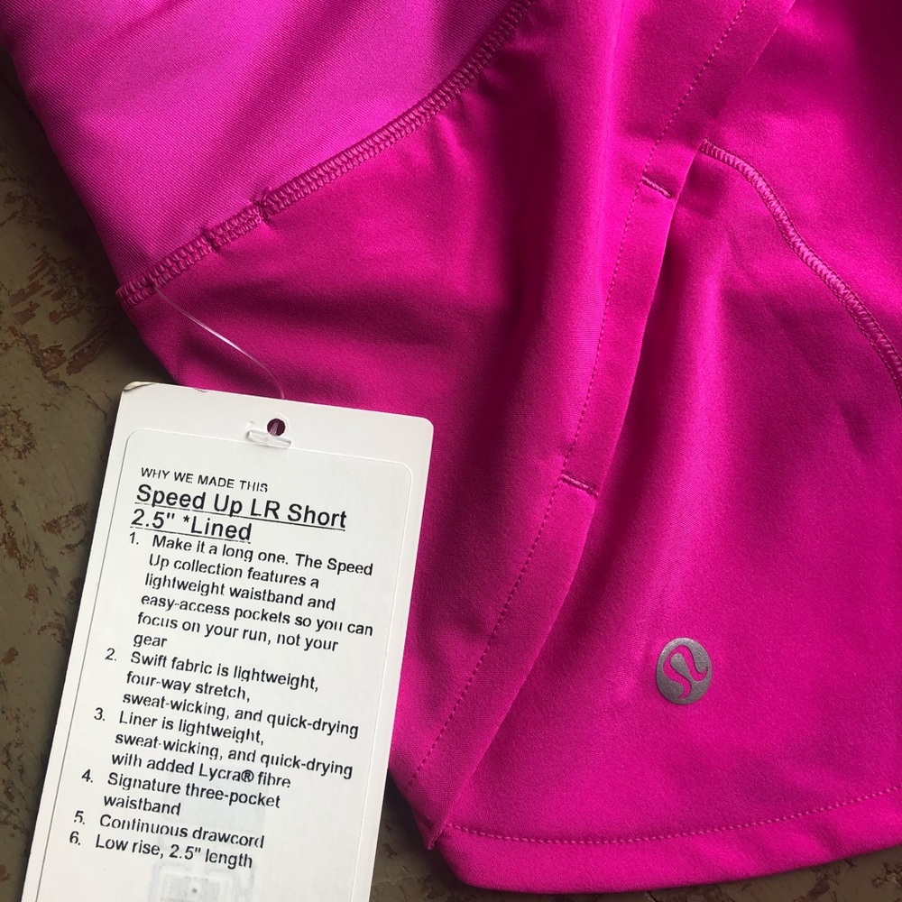 NWT lululemon Speed Up short, pow pink, 6 - Picture 2 of 7